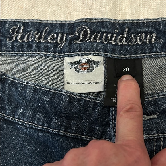Harley-Davidson Jeans Women's Size 20 Boot Cut Embellished Rhinestone Wings - Picture 7 of 13